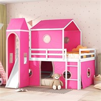 INCOMPLETE Full Over Full House Shaped Bunk Bed  P