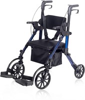 Elenker Rollator & Chair  Adult  Seniors (Blue)