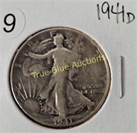 1941D/1944 Walking Liberty Half Dollars (5)