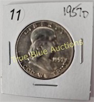 1957D/1963D Franklin Half Dollars (3) Coins