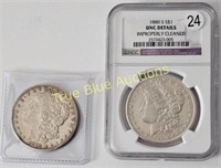 1879s, 1880s Morgan Dollars, (1) NGC
