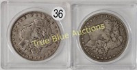 1887o Morgan Dollar, VF30 (2) Coins