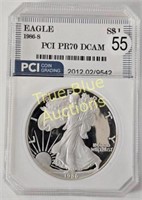 1986s American Silver Eagle, PR70/Dcam PCI