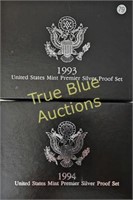 1993/94 US Mint Silver Premier Sets (2)