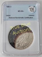 1880o Morgan Dollar, MS64+ NNC Color!