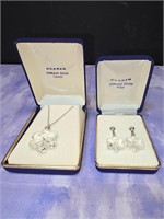 Gorham sterling silver & crystal snowflake jewelry