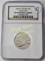 2003s Washington Silver Quarter, PF69 NGC
