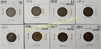 1899 07 Indian Head Cent G4 F12 (8) Coins