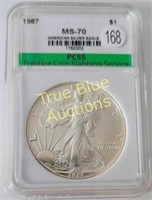 1987 American Silver Eagle, MS70 PCSS