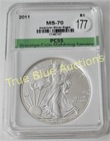 2011 American Silver Eagle, MS70 PCSS