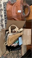 Lot of purses including box of purses