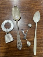 Silver spoons and sterling silver item