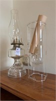 Vintage glass oil lamp, floating oil lamp