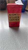 Vintage Eight O’Clock Coffee Bank 4in h