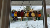 Hanging bird glass decoration