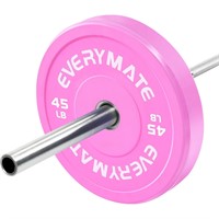 EVERYMATE Pink Weight Plates  2- 45LB  2 Barbells