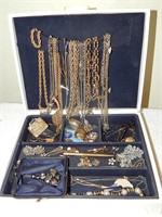 Jewelry Chest with Costume Jewelry