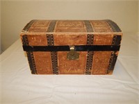 Antique Mini Trunk with Old Postcards & more