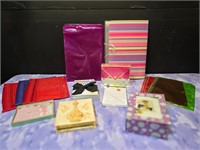 Large asst of stationary cards, note pads, folders