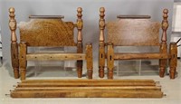 Pair of 19th c. Cannonball Beds