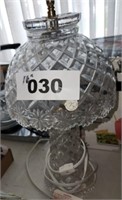 16" TALL LEAD CRYSTAL SMALL TABLE LAMP