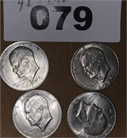 4 X'S BID EISENHOWER DOLLARS 1971