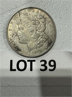 1921D Morgan, silver dollar