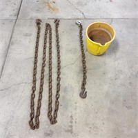 M3 2Pcs 1-17 Ft log chains 1-3Ft With bucket