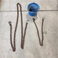 M3 2Pcs 1-13Ft Log chains 1-5Ft With bucket