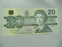 1991 UNCIRCULATED CANADIAN $20 BILL