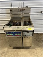 Pitco 2 Bank Digital Mobile Gas Deep Fryer