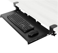 VIVO BLACK CLAMP ON KEYBOARD TRAY KEYBOARD AND