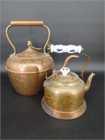 Early Copper Kettle / Tea Pot LOT (2)