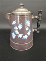 Decorated Enamelware Coffee Pot
