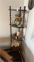 5 tier Corner shelf unit with all contents