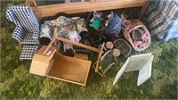 Lot of doll furniture, etc.
