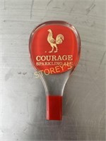 Courage Sparkling Ale Clear Tap Handle