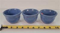 3- Stoneware Custard Jars