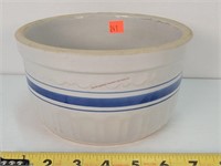 7.5" Blue Banded Stoneware Bowl