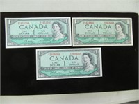 1954 $1 CND BILLS