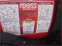 Boss snowplow 8’ Poly plow, like new