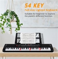 Glarry 54 lighted keys kids electric piano