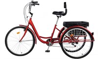 PRIJESSE 26 Adult Tricycle  7-Speed  RED