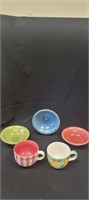 5 Colorful Ceramic Bowls