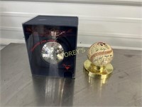 Signed baseball & Blue Jays Xmas Ornament