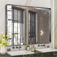 WBBZLEY Black Bathroom Vanity Mirror 40x30