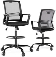Drafting Chair  22.05Dx21.65Wx46.26H  Black