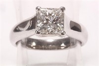 18ct White Gold & Palladium Diamond Ring,