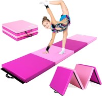 Matladin 8' Gymnastics Mat  8x2x2in  Purple&Pink
