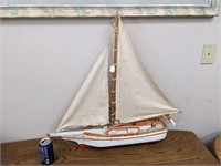 Handmade Wooden Skipjack Model